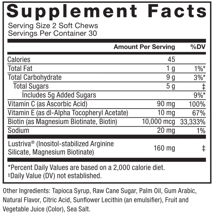 Force Factor Hair Growth Accelerator Soft Chews